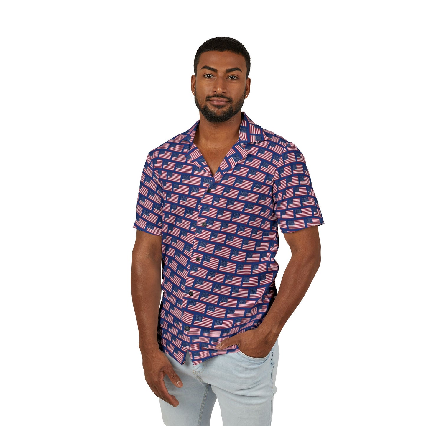 Men’s American Flag Camp Shirt