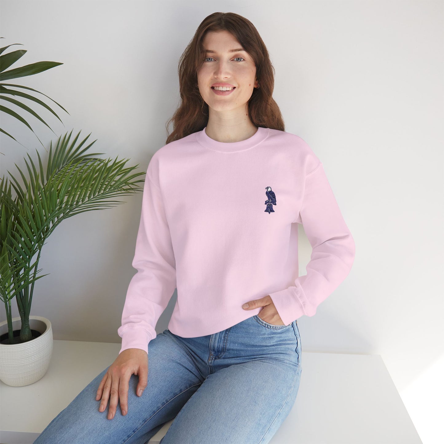 Eagle on Liberty Bell Embroidered Sweatshirt