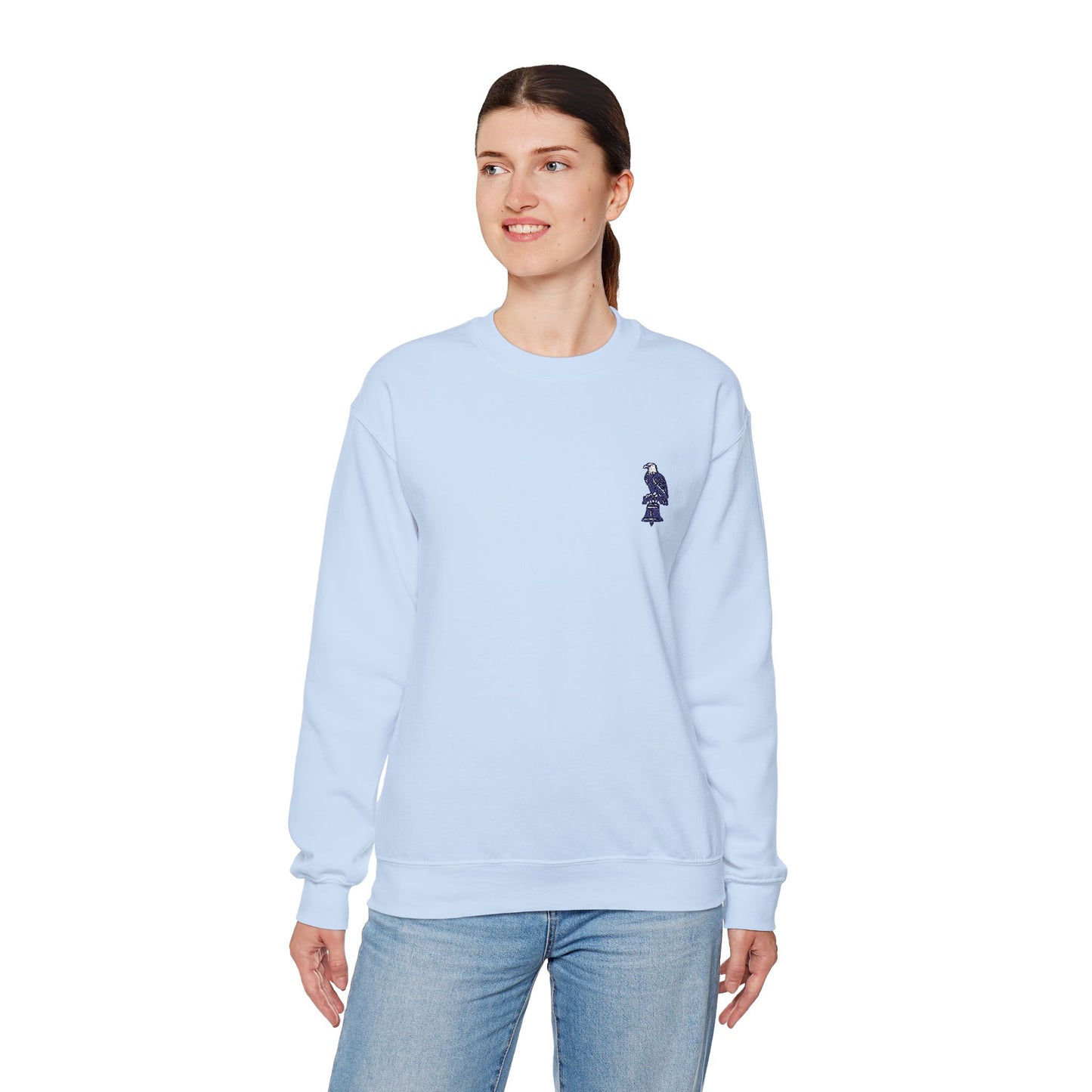 Eagle on Liberty Bell Embroidered Sweatshirt