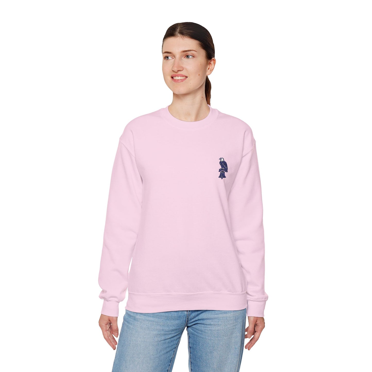 Eagle on Liberty Bell Embroidered Sweatshirt