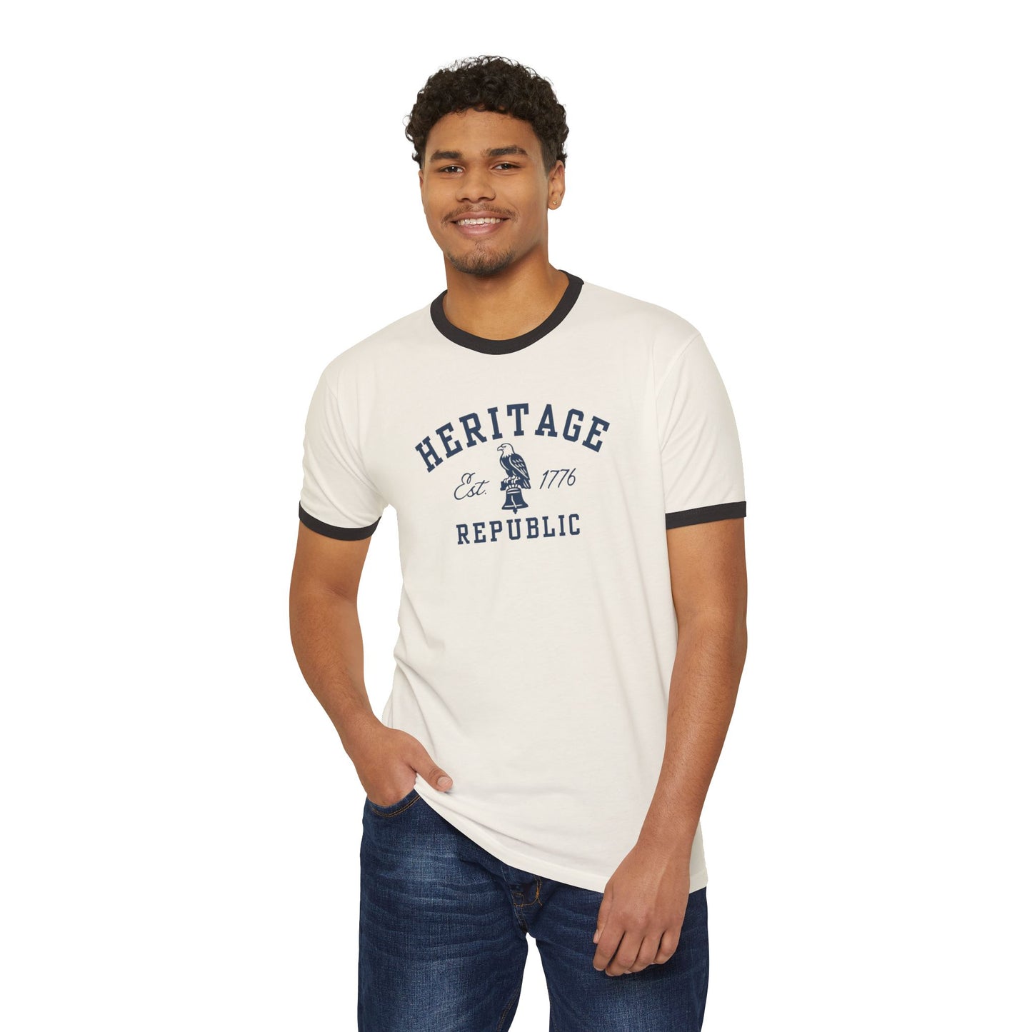 Heritage Republic University Cotton Ringer T-Shirt