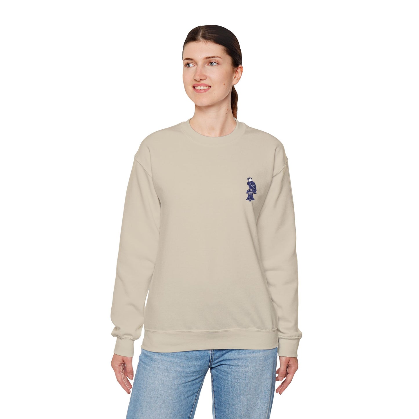 Eagle on Liberty Bell Embroidered Sweatshirt