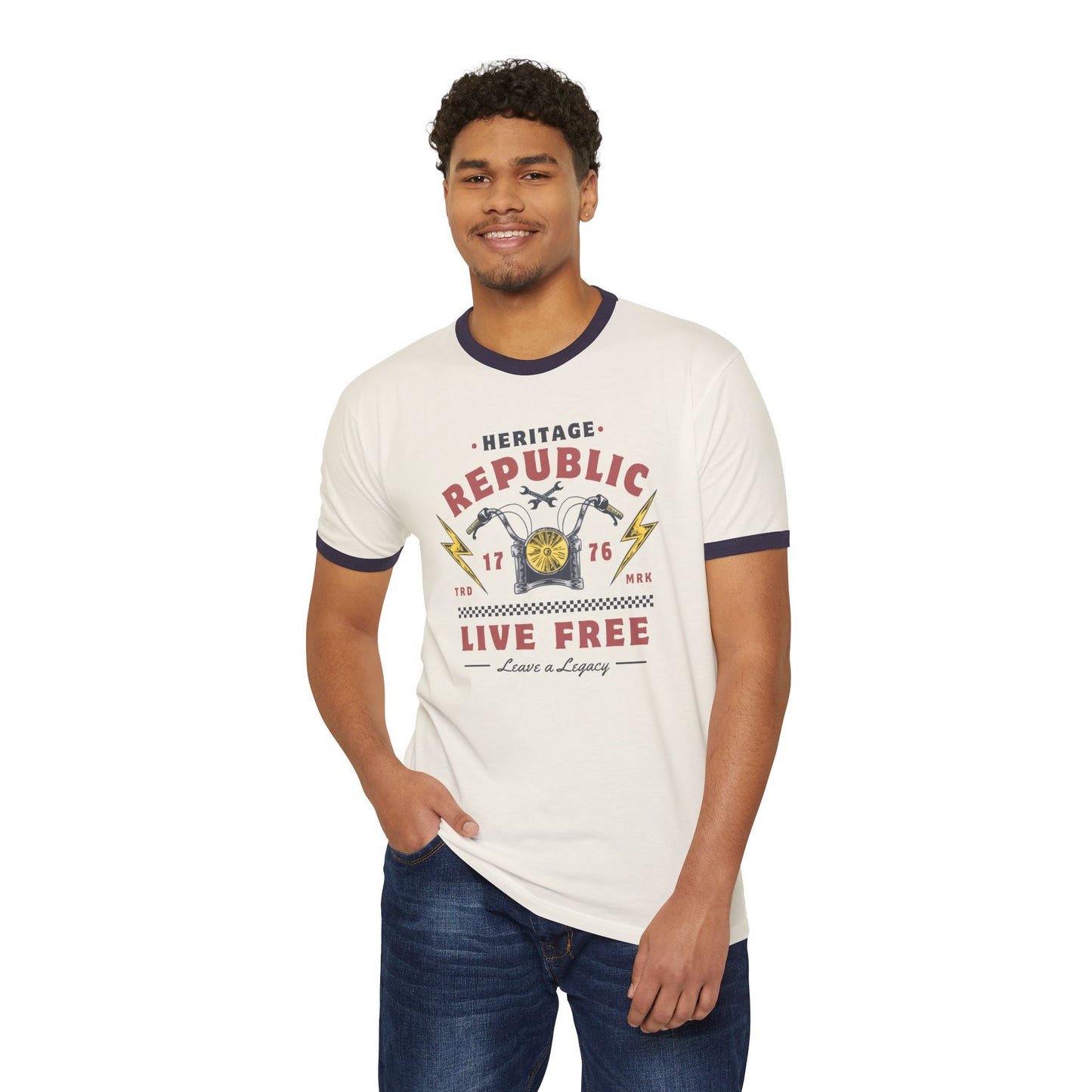 Heritage Republic Retro Moto Ringer Tee