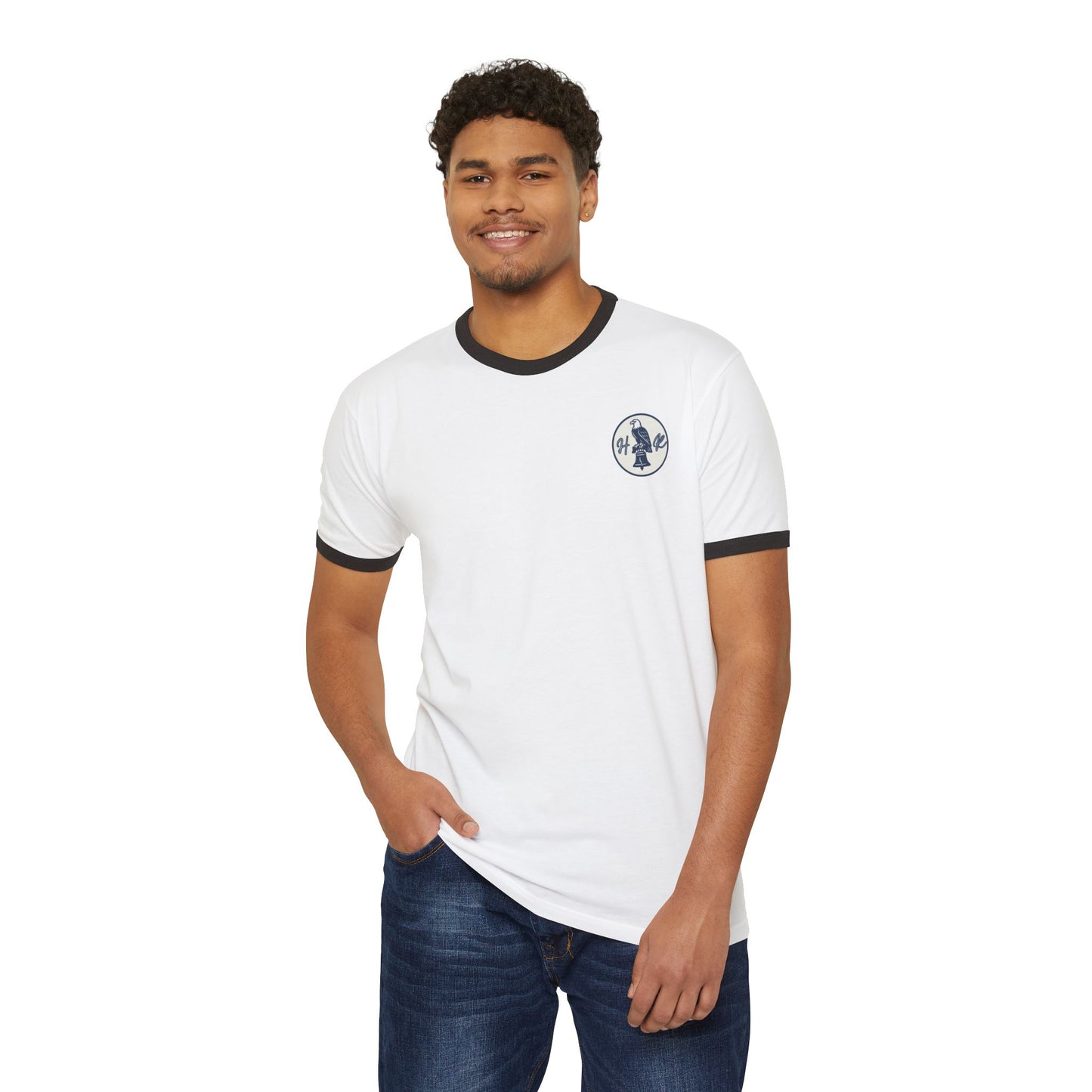 Heritage Republic Emblem Cotton Ringer T-Shirt
