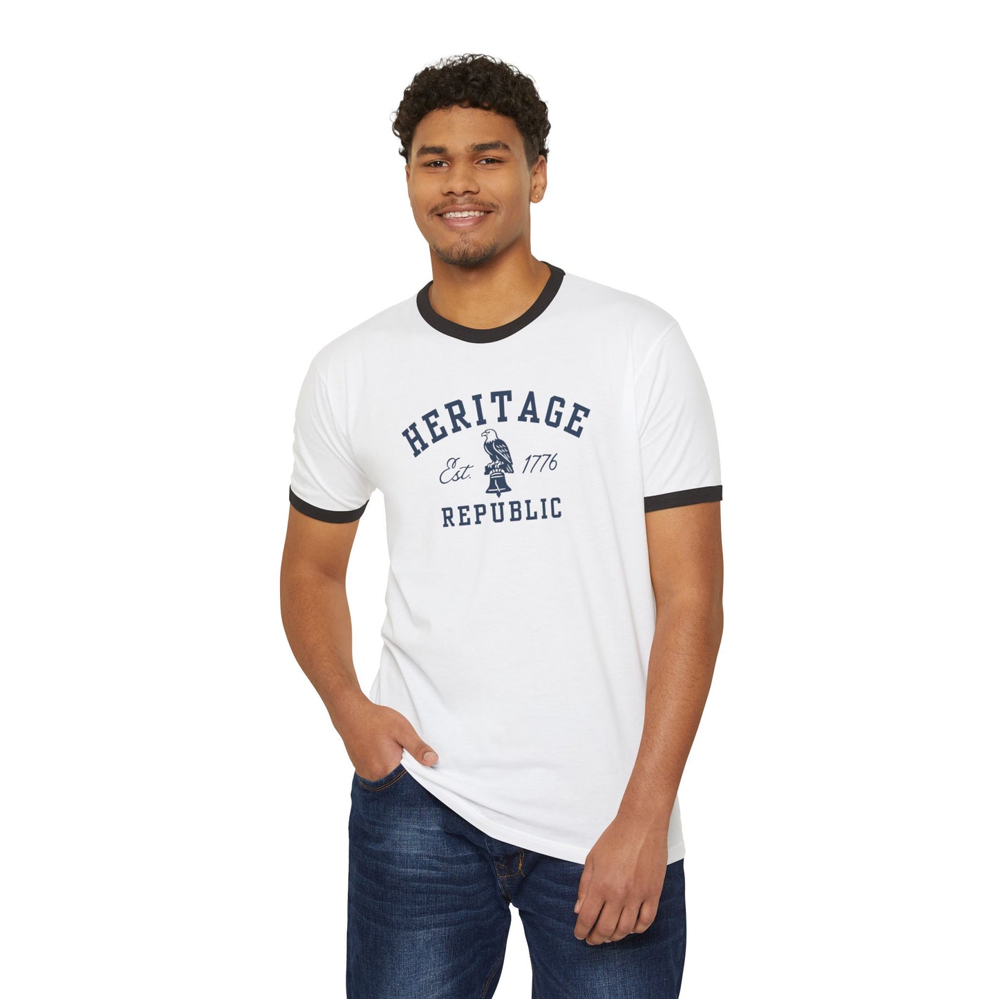 Heritage Republic University Cotton Ringer T-Shirt