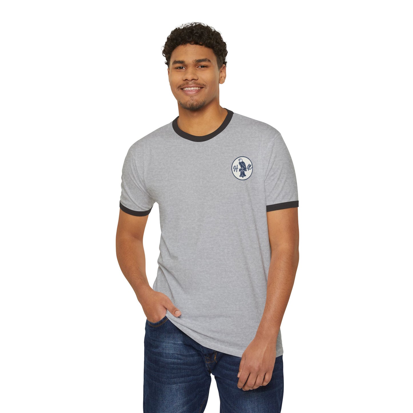 Heritage Republic Emblem Cotton Ringer T-Shirt