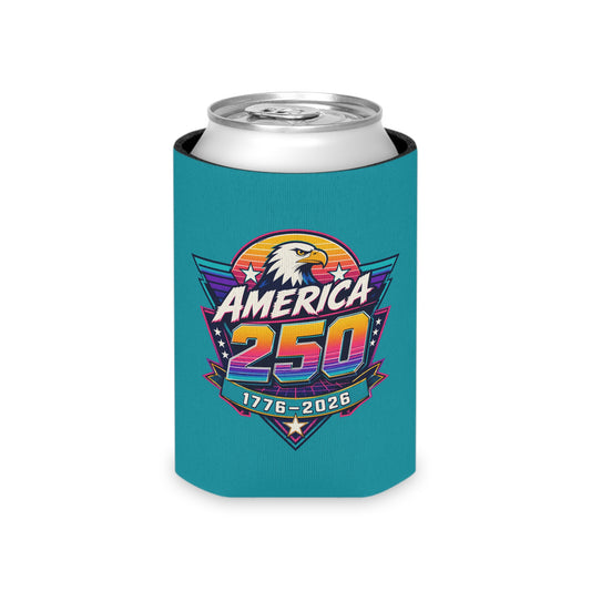 America 250 Retro Can Cooler – 1776-2026 Retro Beer Koozie