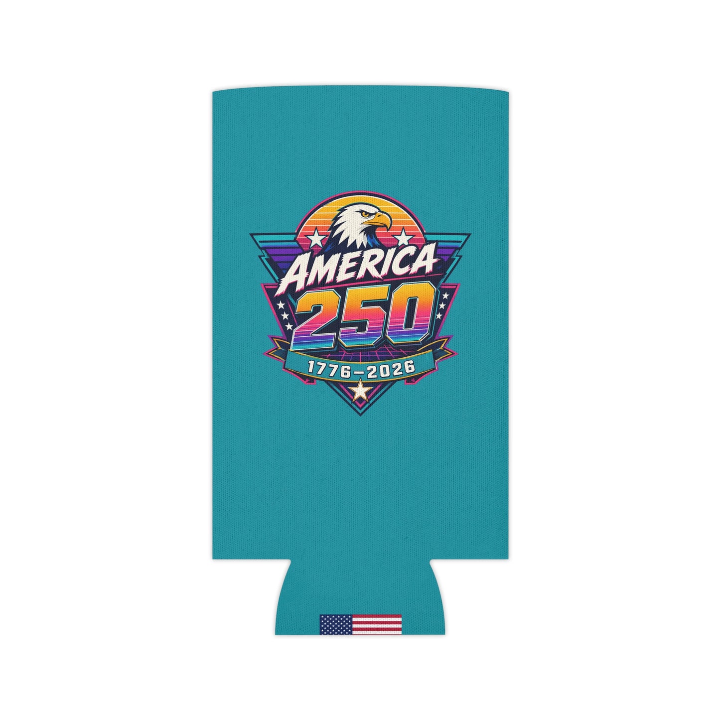 America 250 Retro Can Cooler – 1776-2026 Retro Beer Koozie