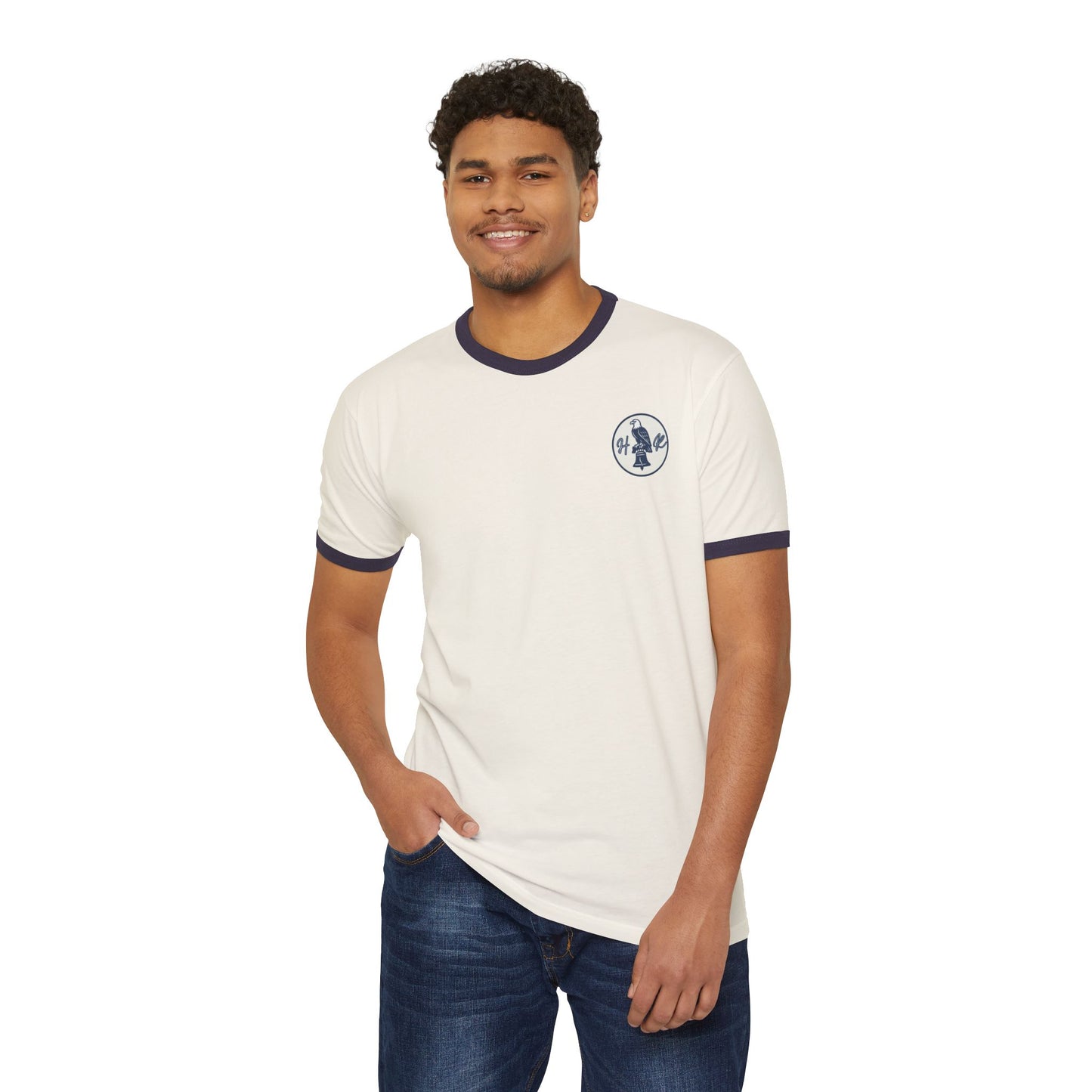 Heritage Republic Emblem Cotton Ringer T-Shirt