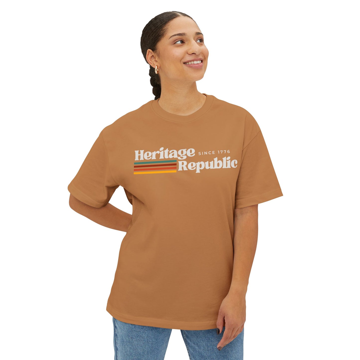 Retro Stripe Oversized Tee