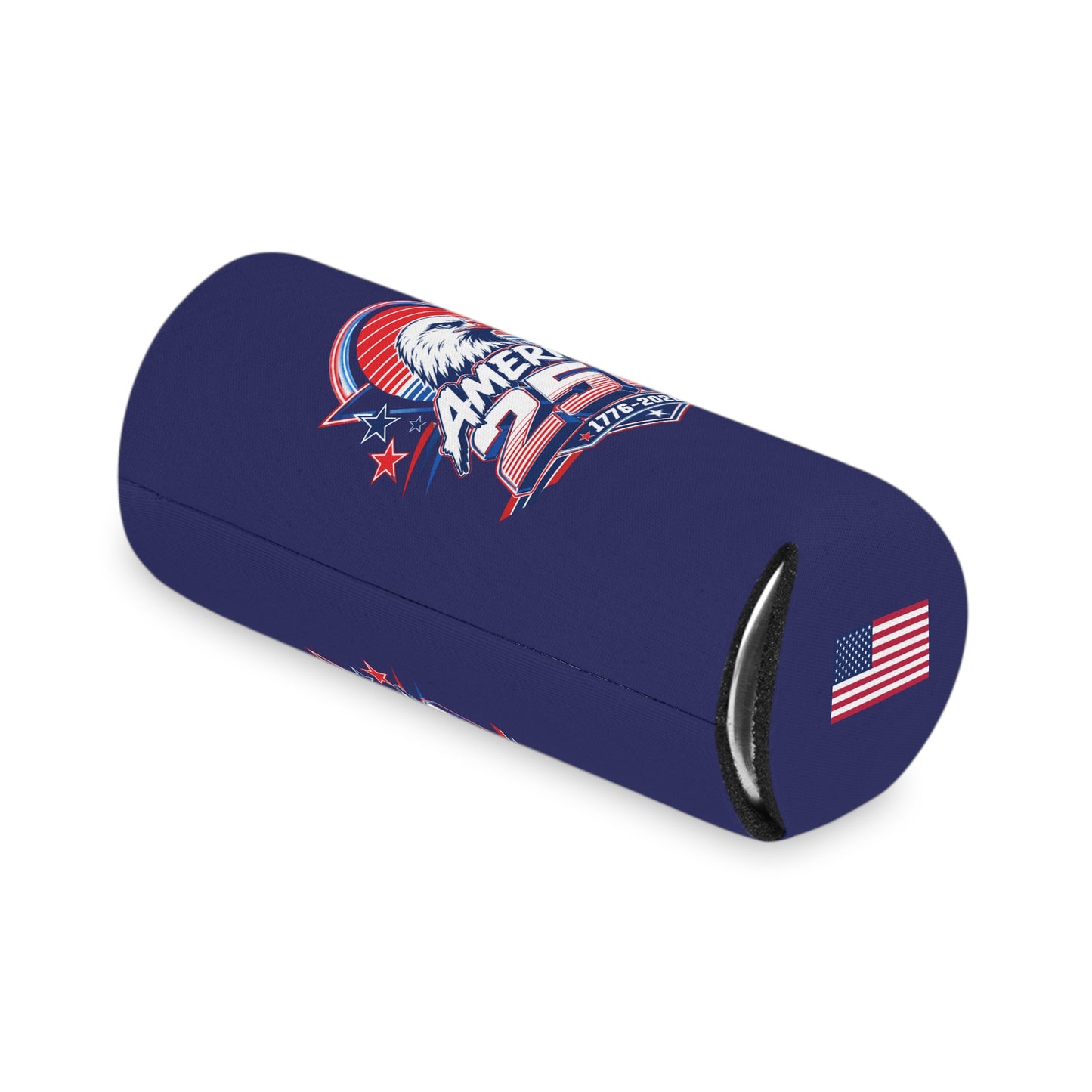 America 250 Can Cooler – 1776-2026 Eagle Patriotic Beer Koozie