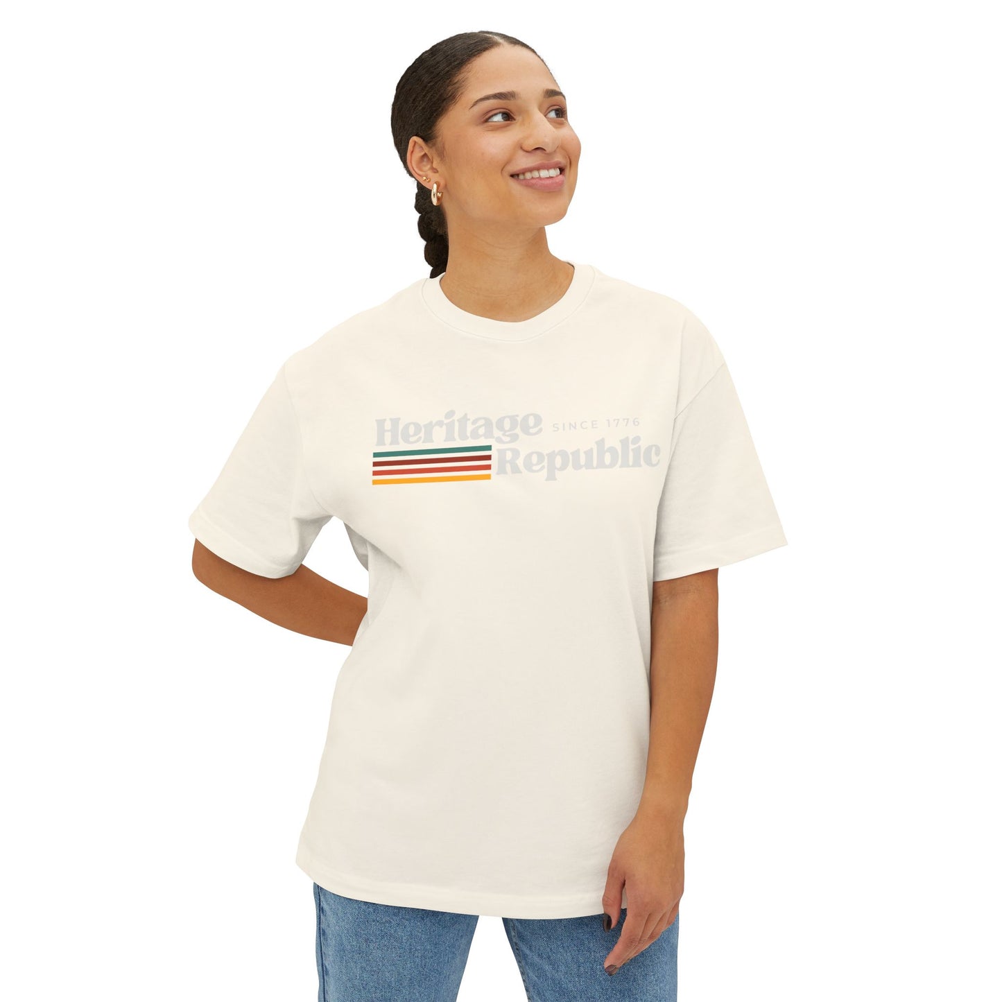 Retro Stripe Oversized Tee