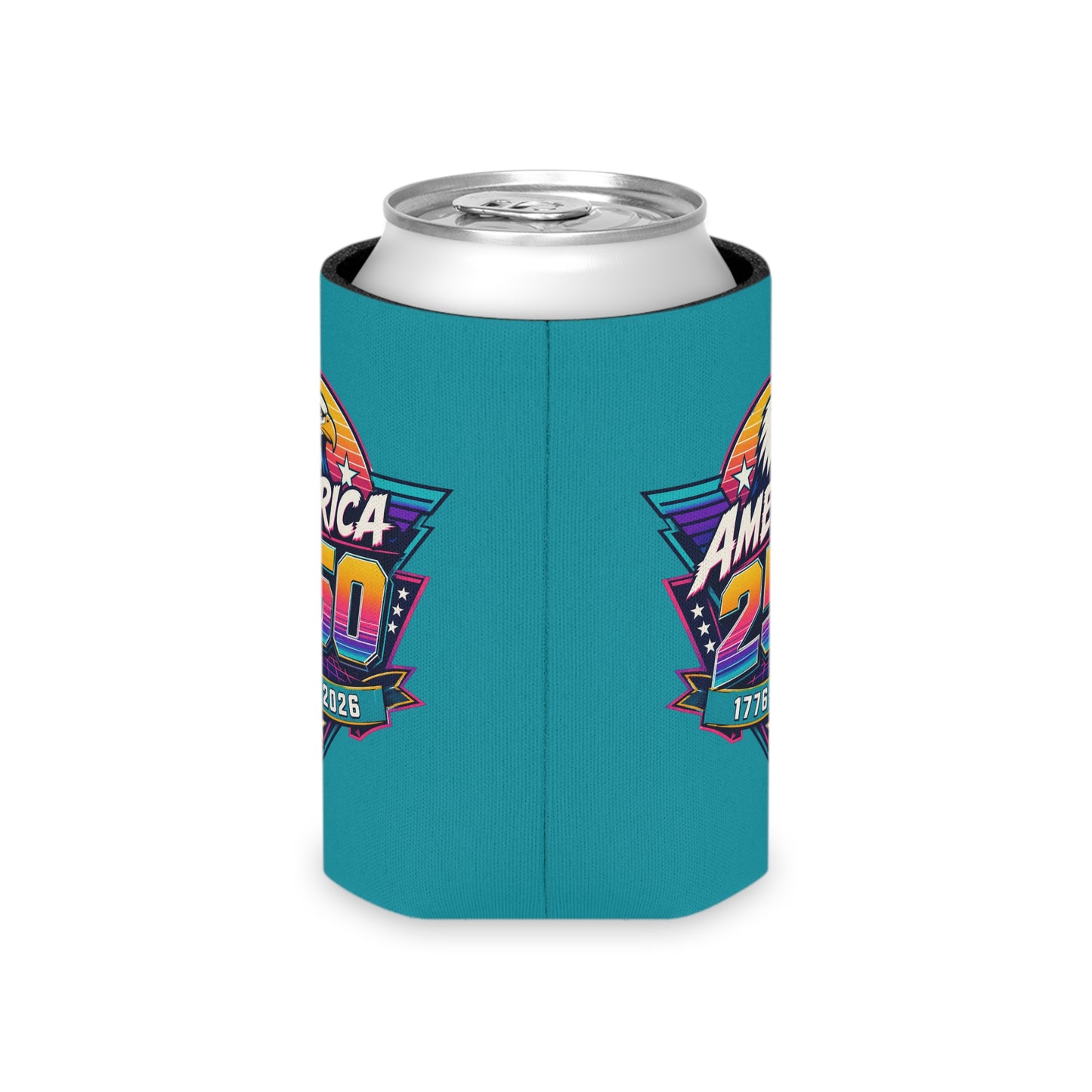 America 250 Retro Can Cooler – 1776-2026 Retro Beer Koozie