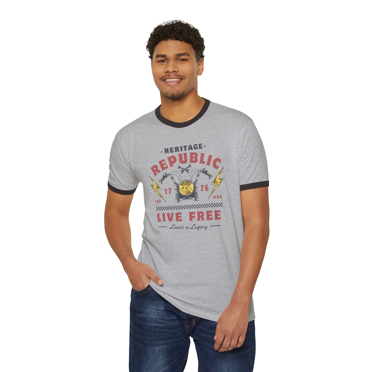 Heritage Republic Retro Moto Ringer Tee