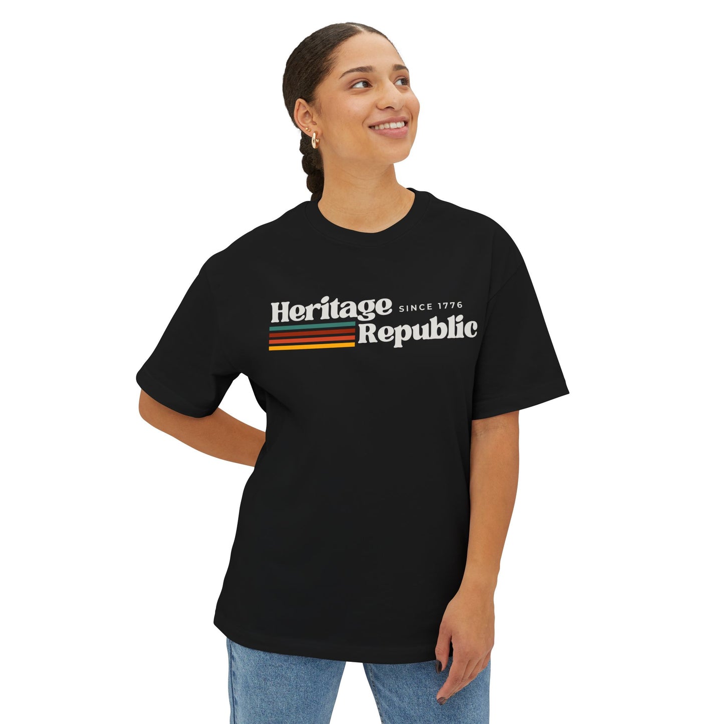 Retro Stripe Oversized Tee