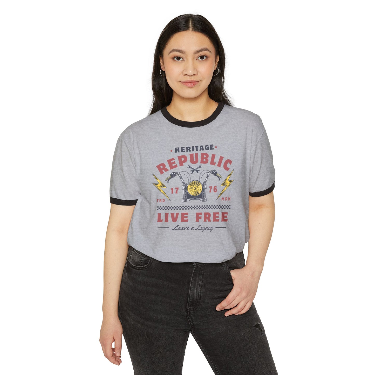 Heritage Republic Retro Moto Ringer Tee