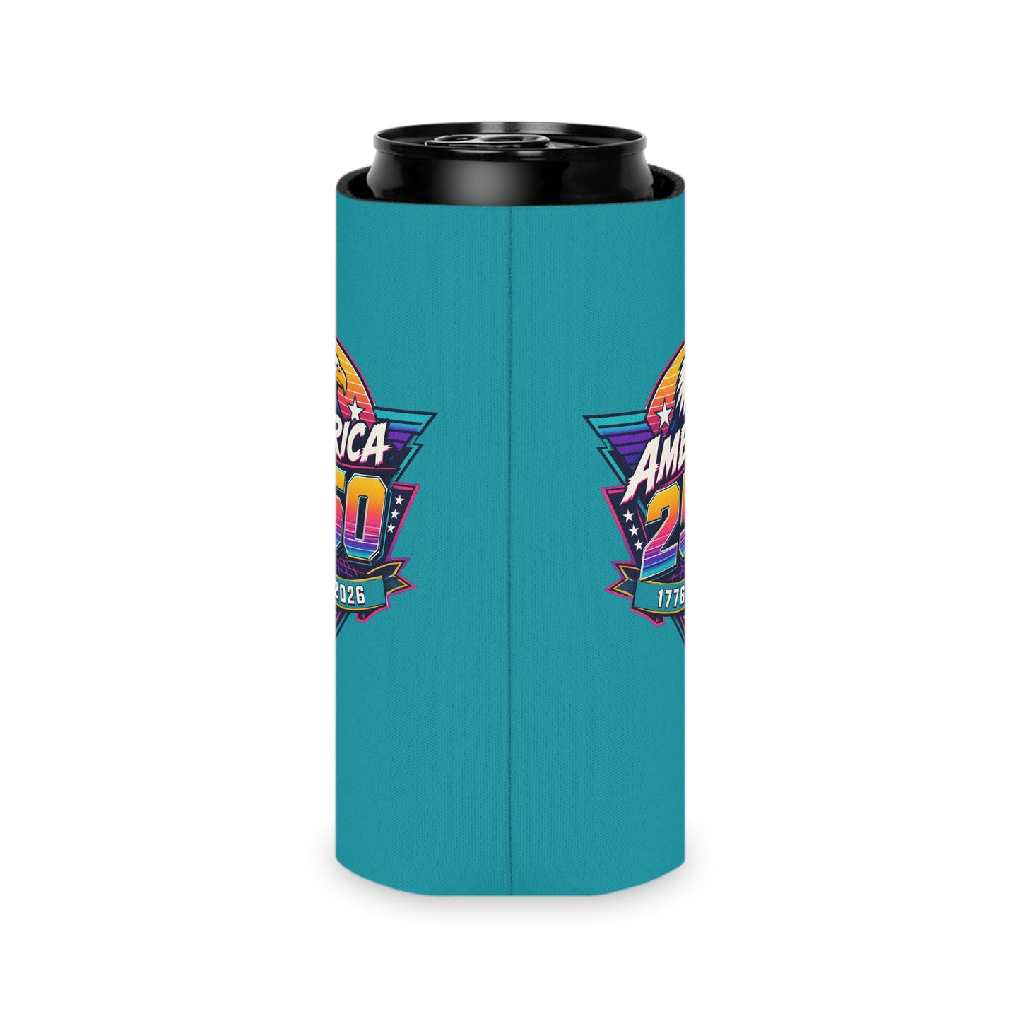 America 250 Retro Can Cooler – 1776-2026 Retro Beer Koozie