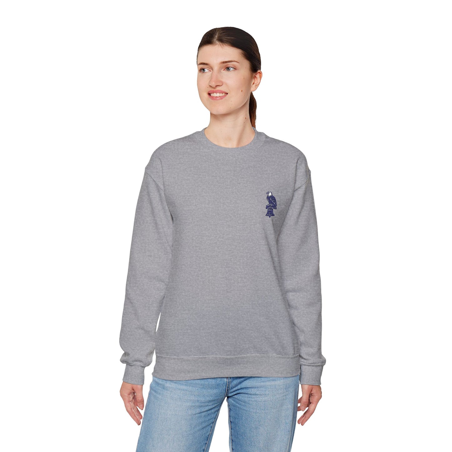 Eagle on Liberty Bell Embroidered Sweatshirt