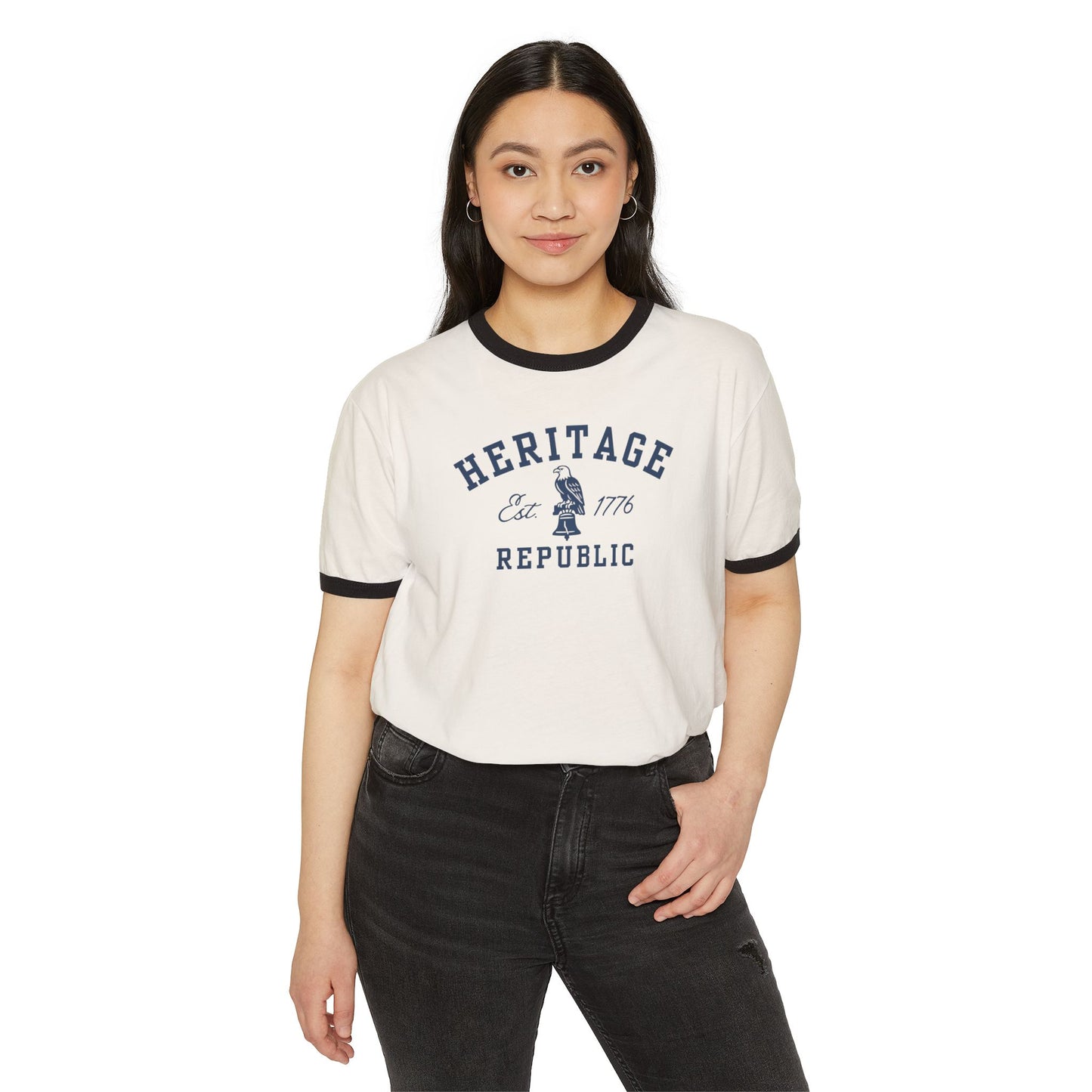 Heritage Republic University Cotton Ringer T-Shirt
