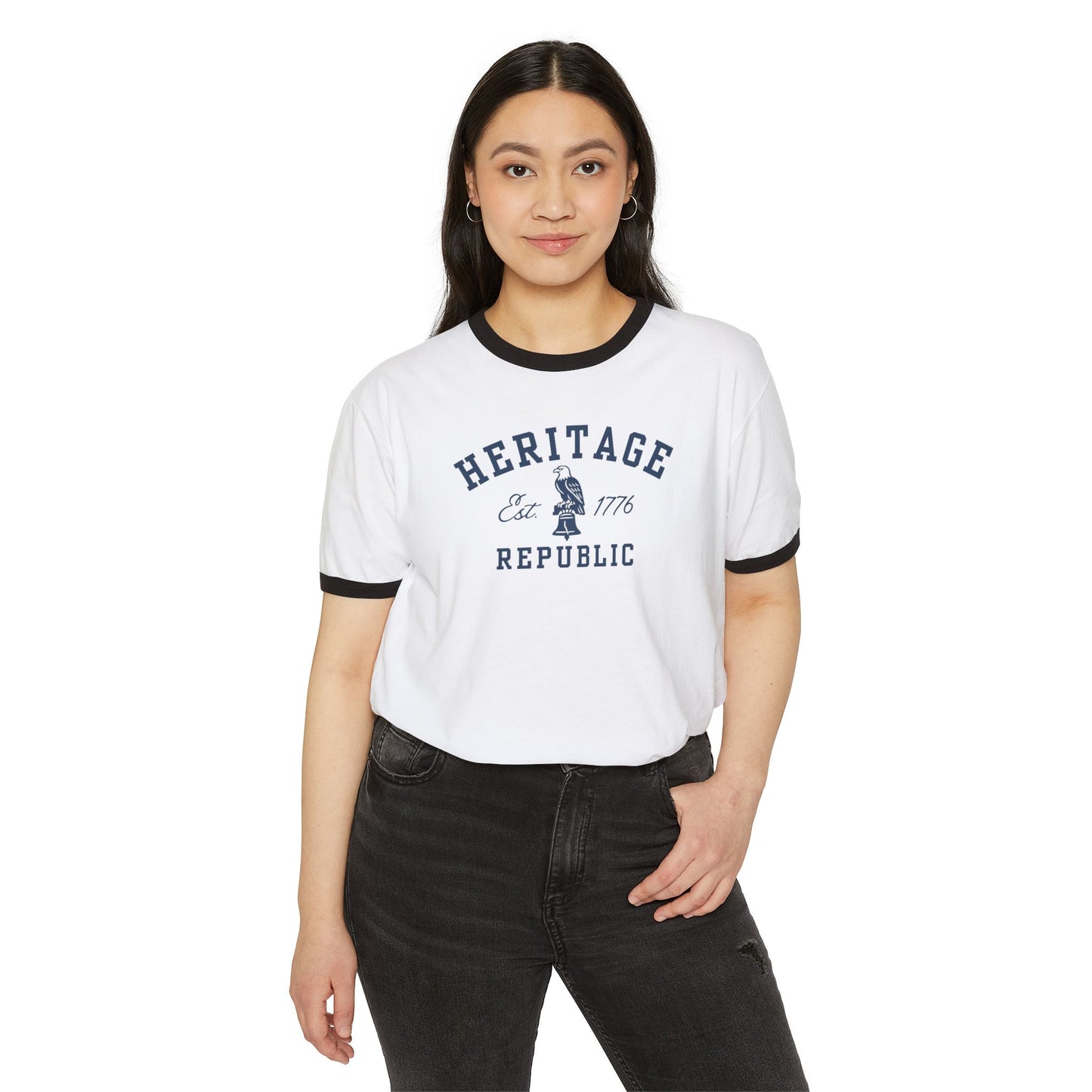 Heritage Republic University Cotton Ringer T-Shirt